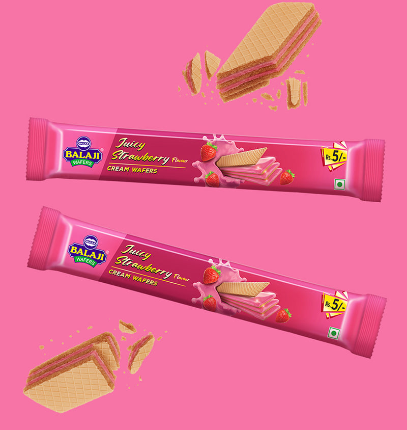 Cream Wafers - Juicy Strawberry